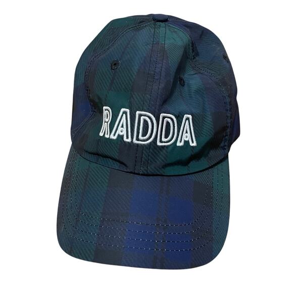 Radda Golf Green Blue Tartan‎ Plaid Adjustable Lightweight Baseball Cap Hat - Picture 1 of 6